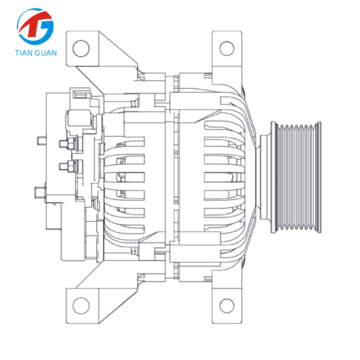 Alternator X57521300010 – Replacement Alternator for MTU 1600 Series Engines